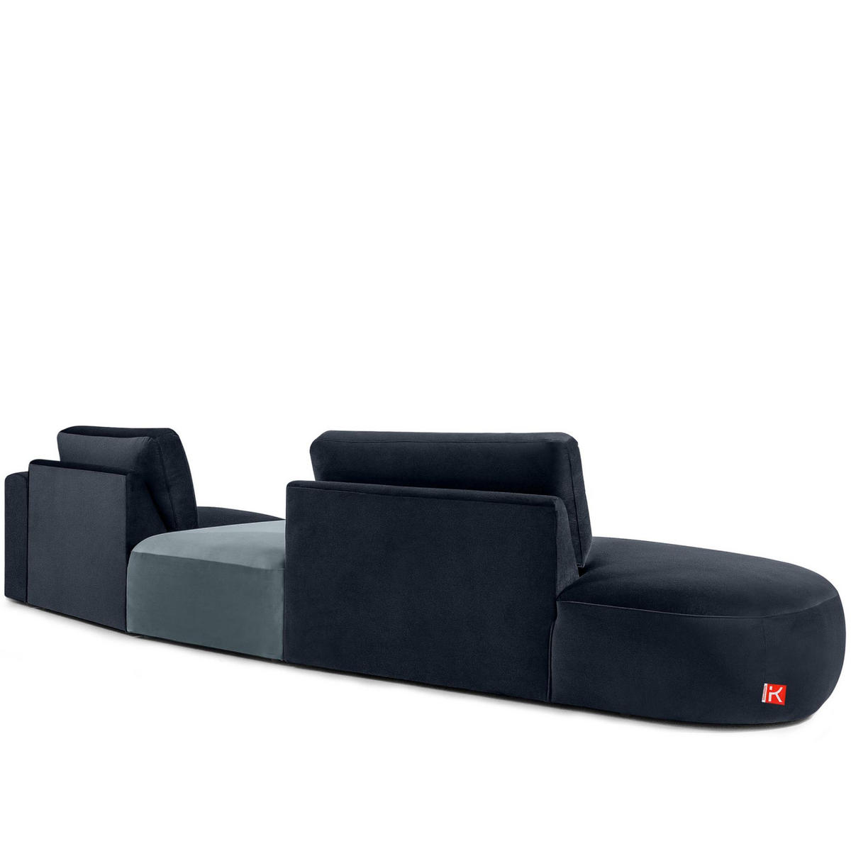 4-SITZER ECKSOFA ZUCCO Velour links, Marineblau - Blau, Textil (350/84/105cm) - KONSIMO®