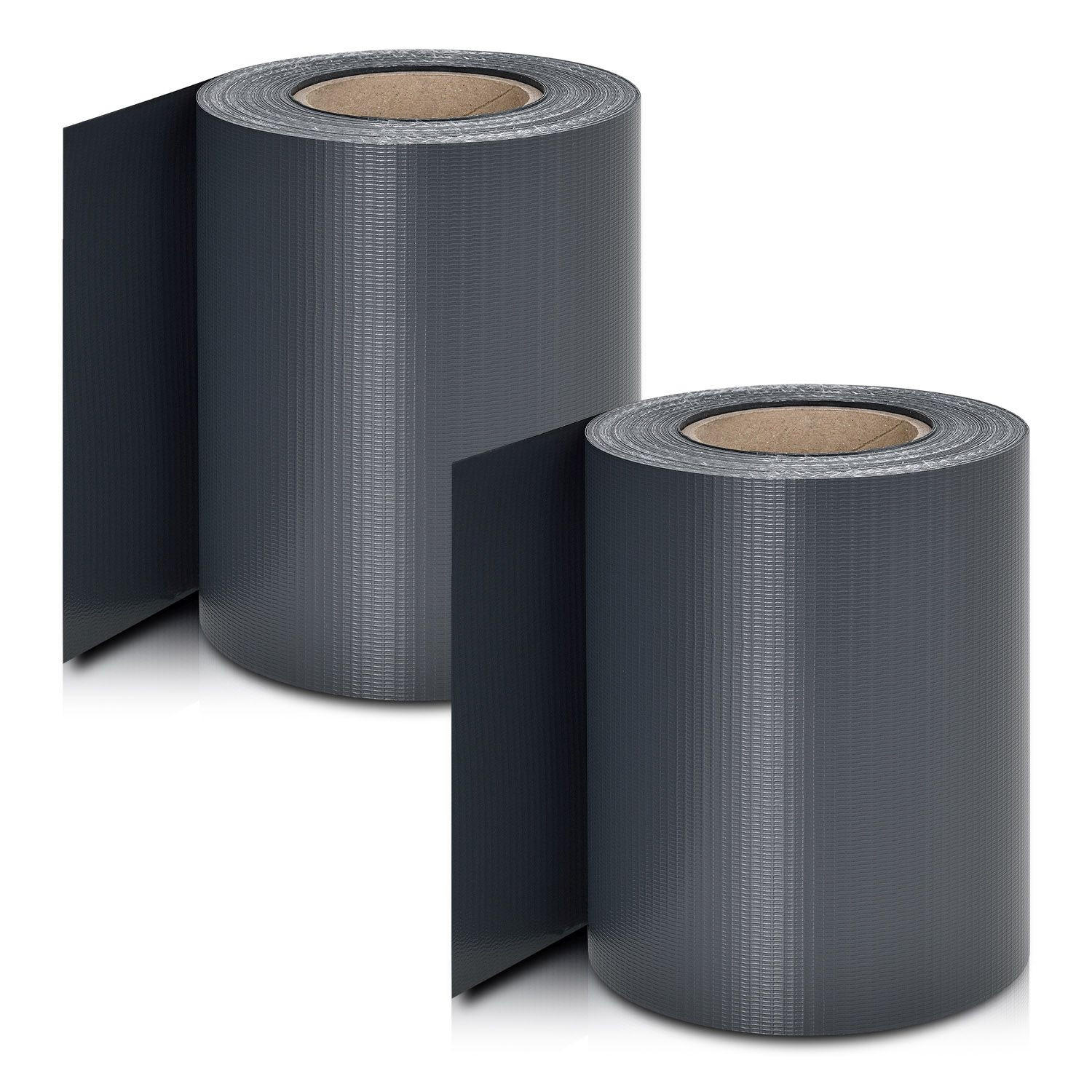 SICHTSCHUTZSTREIFEN anthrazit 2er-Set - Anthrazit, Kunststoff (3500/19cm) - Juskys