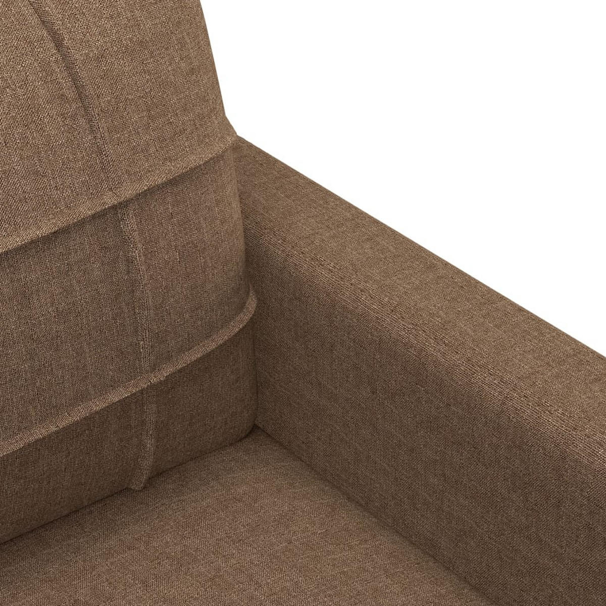 SOFAGARNITUR 4-TLG. Mit Kissen Braun Stoff - Braun, Textil (50/41/60cm) - vidaXL