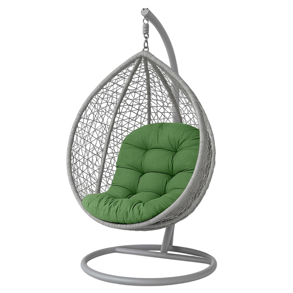 HÄNGESESSEL-KISSEN grün – halbrund, 80/120 cm - Grün, Textil (80/12/120cm) - Homescapes