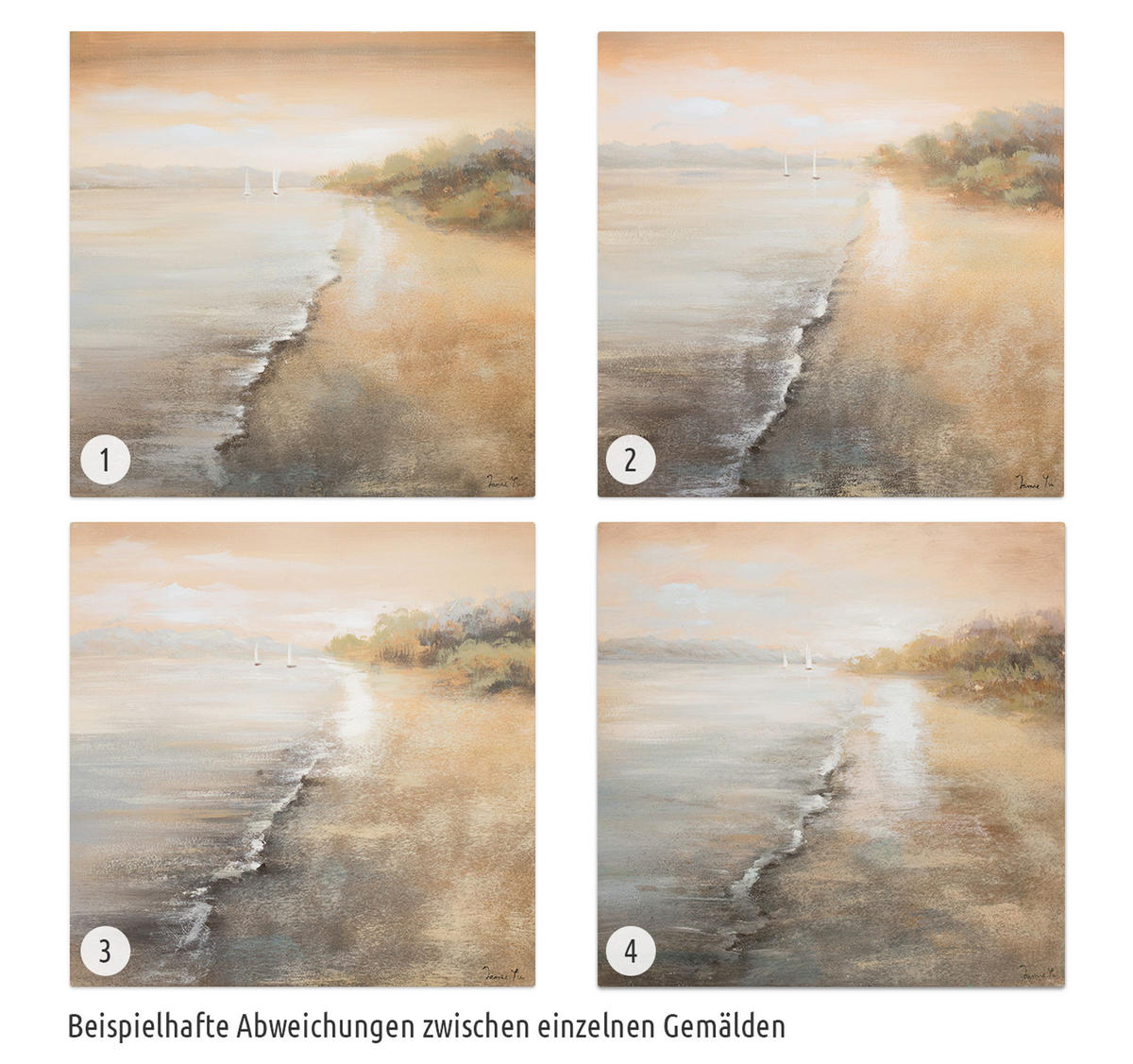 ACRYLBILD HANDGEMALT 80/80 cm - Braun, Holz/Textil (80/80cm) - KUNSTLOFT