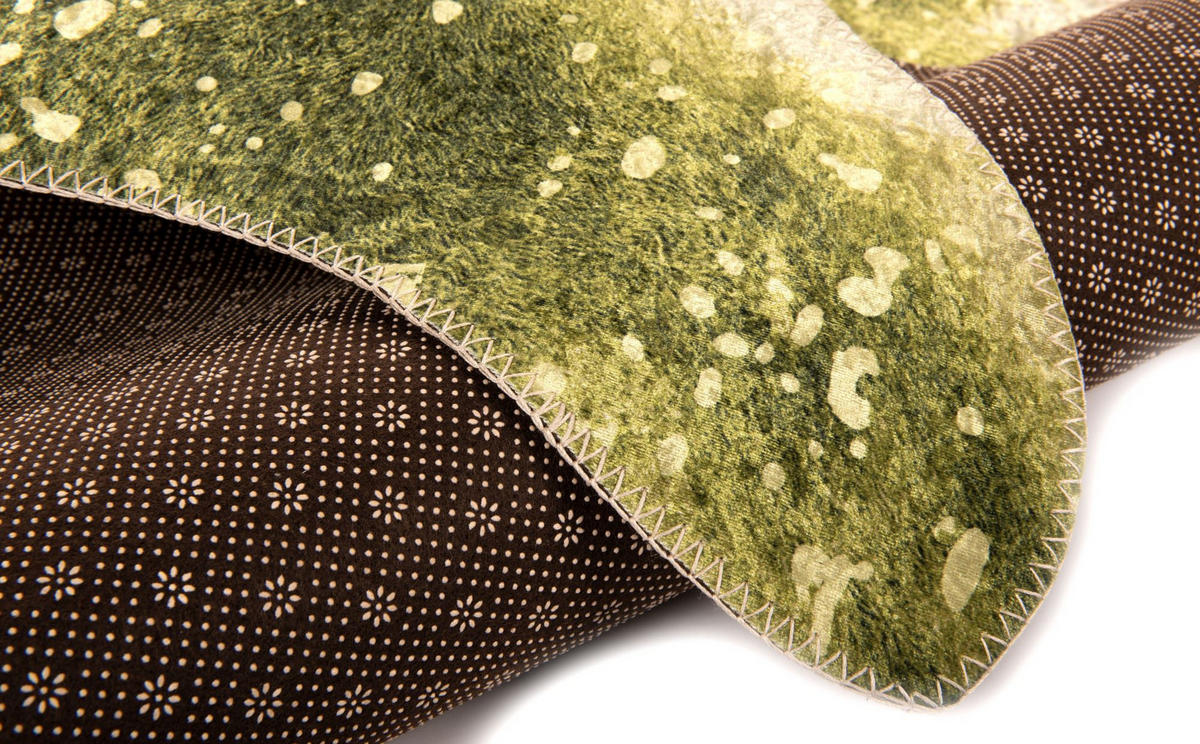 KUNSTFELLTEPPICH Bionda 100x130 cm - Grün, Textil (100/130cm) - Gino Falcone