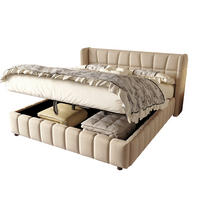 POLSTERBETT mit Stauraum und Lattenrost 180x200 cm Stoff Beige - Beige, Metall (180/200cm) - Meubliv
