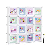 STECKREGAL REGALSYSTEM FÜR KINDER - Weiß, Kunststoff (31/153/153cm) - Hansiro