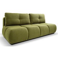 SOFA Grün MILA Ausziehbar Ohne Armlehnen Bouclé - Grün, Textil (214/89/104cm) - Sepro Meble