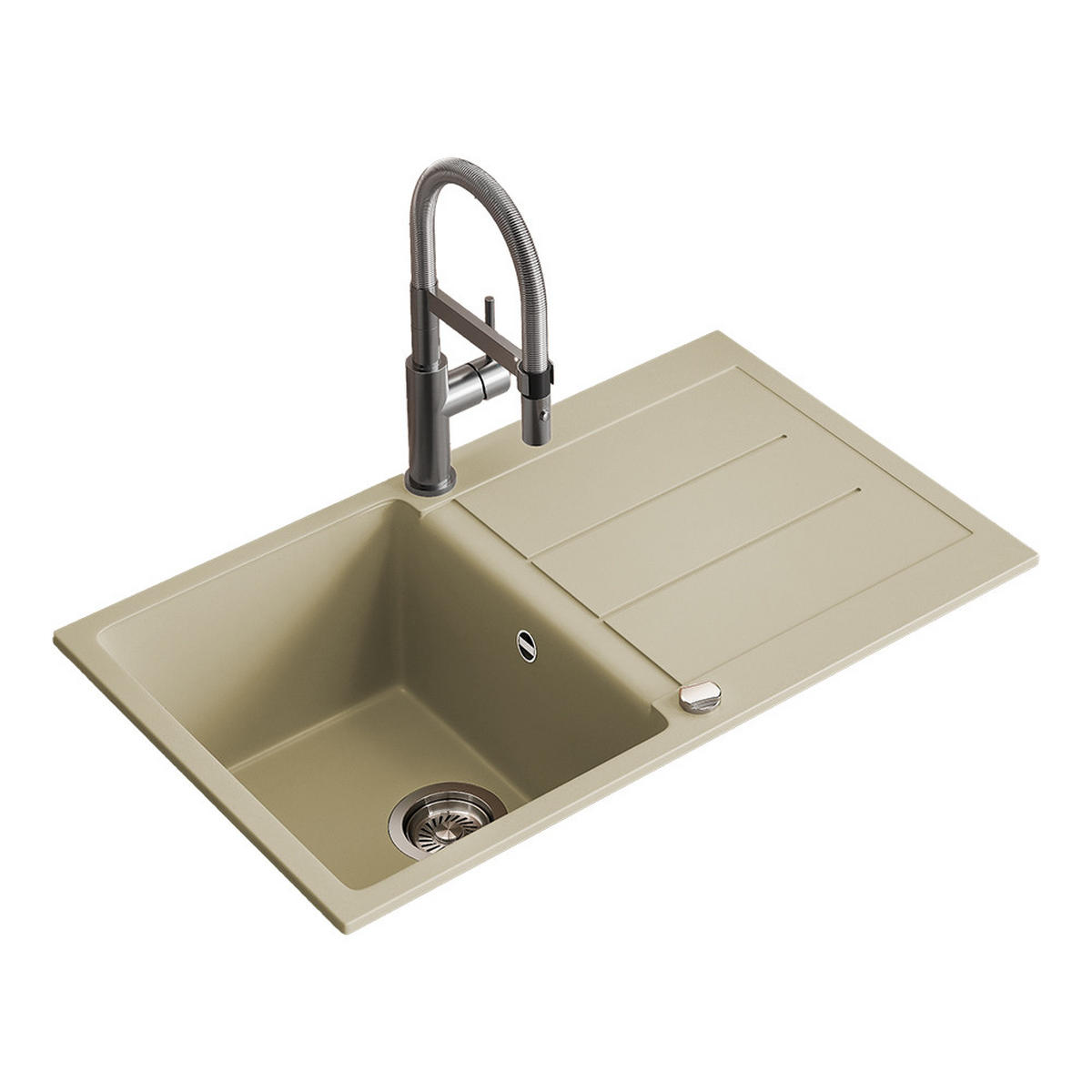 SPÜLBECKEN Kapstadt Beige 78 x 50 cm - Beige, Keramik (78/20/50cm) - Bergstroem