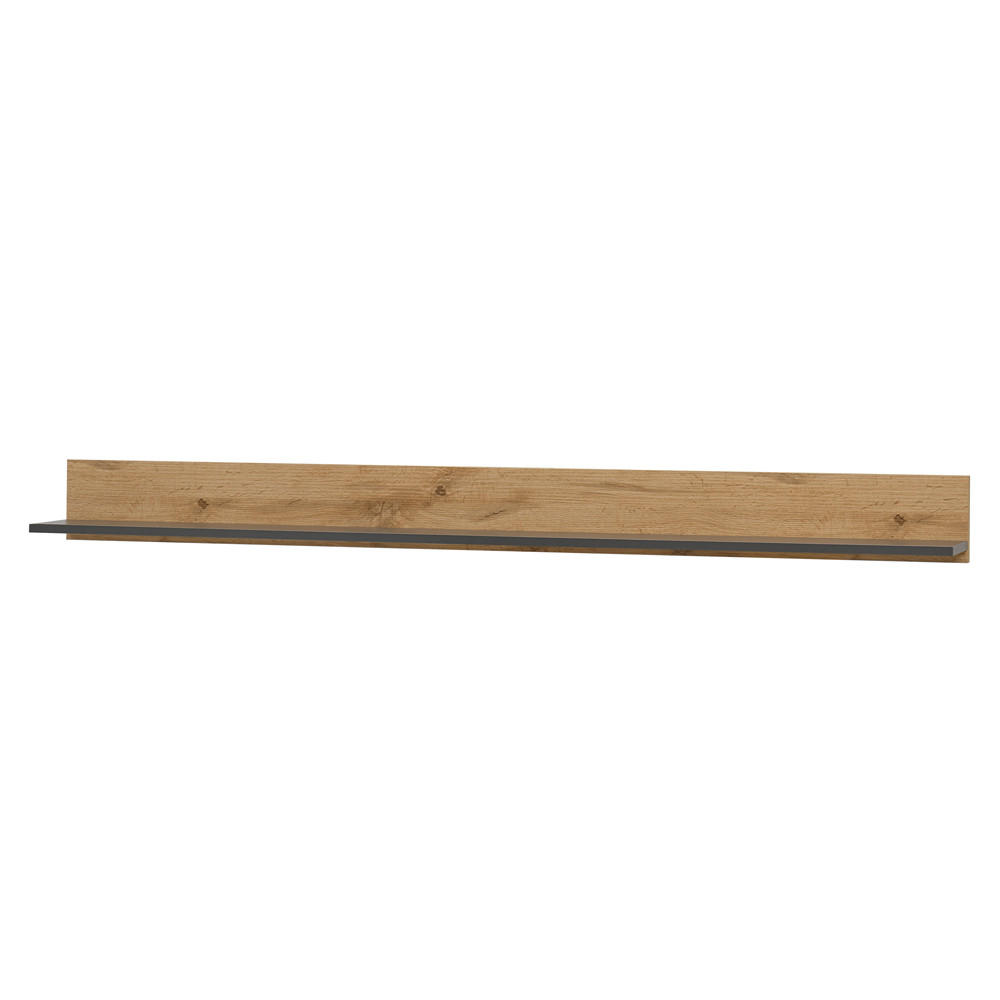 Lomado Wandregal Anthrazit, Braun 170x15x20 cm