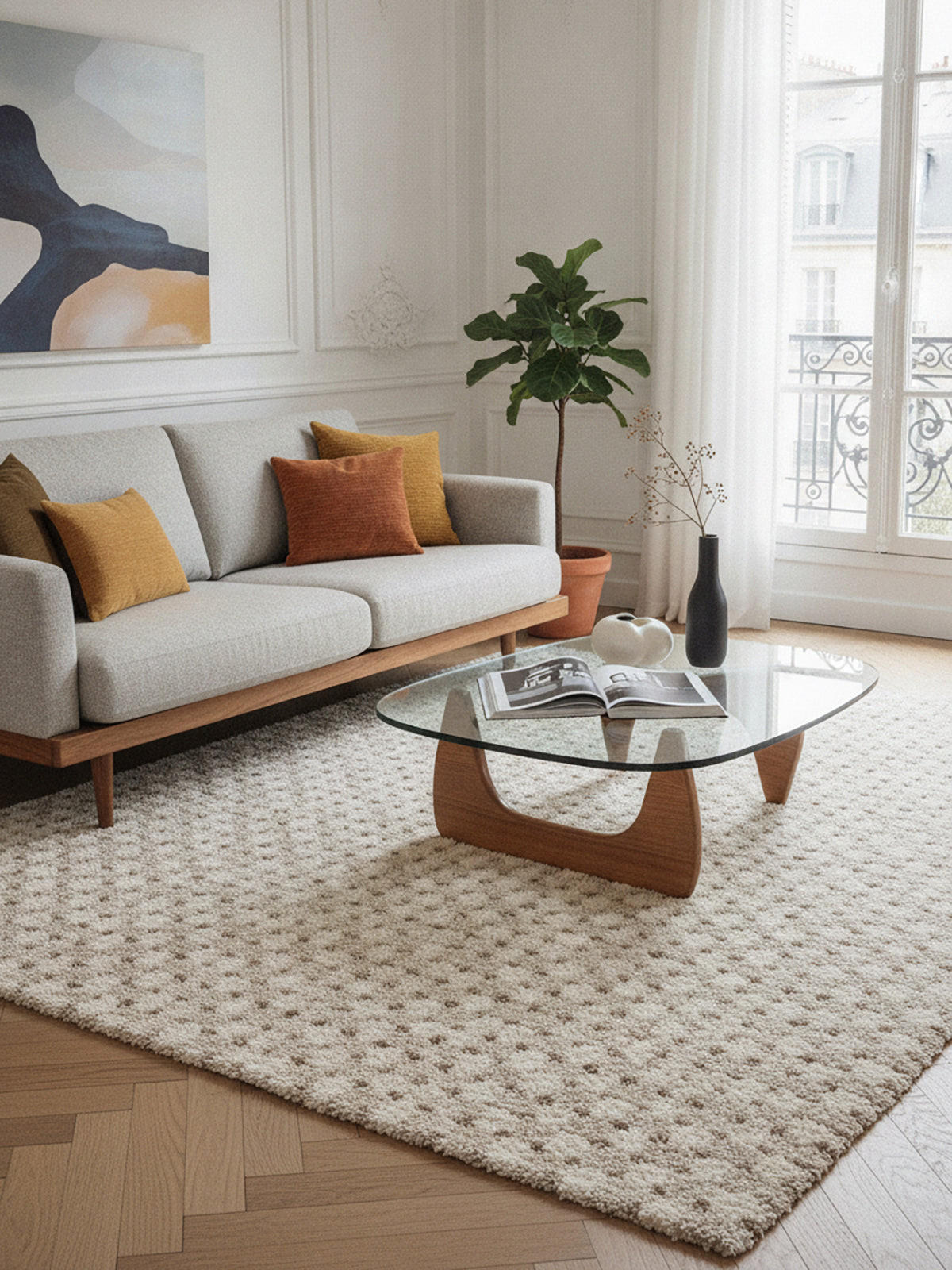 DESIGN-TEPPICH weich und dick beige - Beige, Textil (120/170cm) - AFK Living