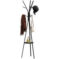 GARDEROBENSTÄNDER Schwarz 1 Stück - Schwarz, Holzwerkstoff (45/180/45cm) - GiPP