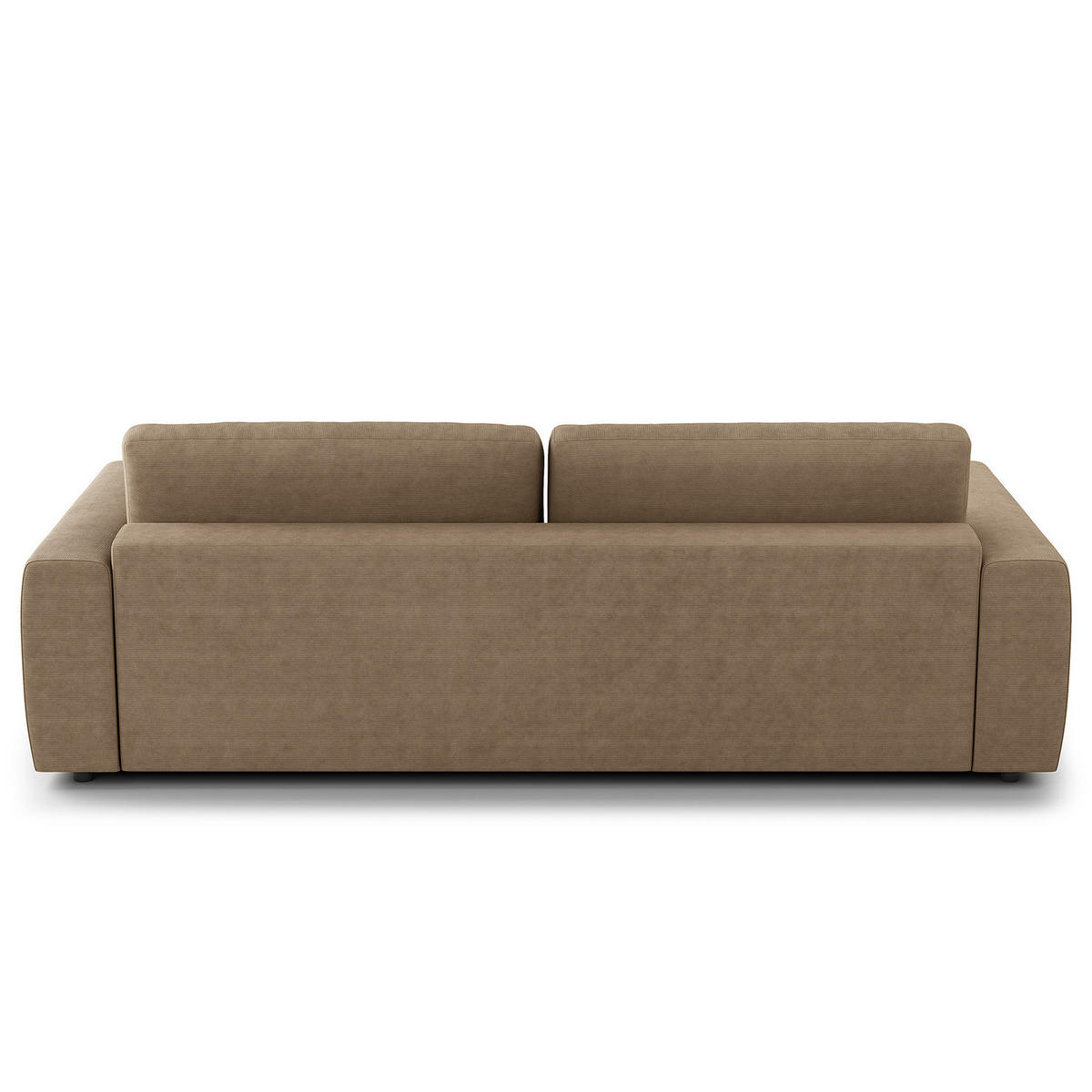 3-SITZER SOFA - Taupe/Schwarz, Kunststoff/Textil (252/80/117cm) - home24