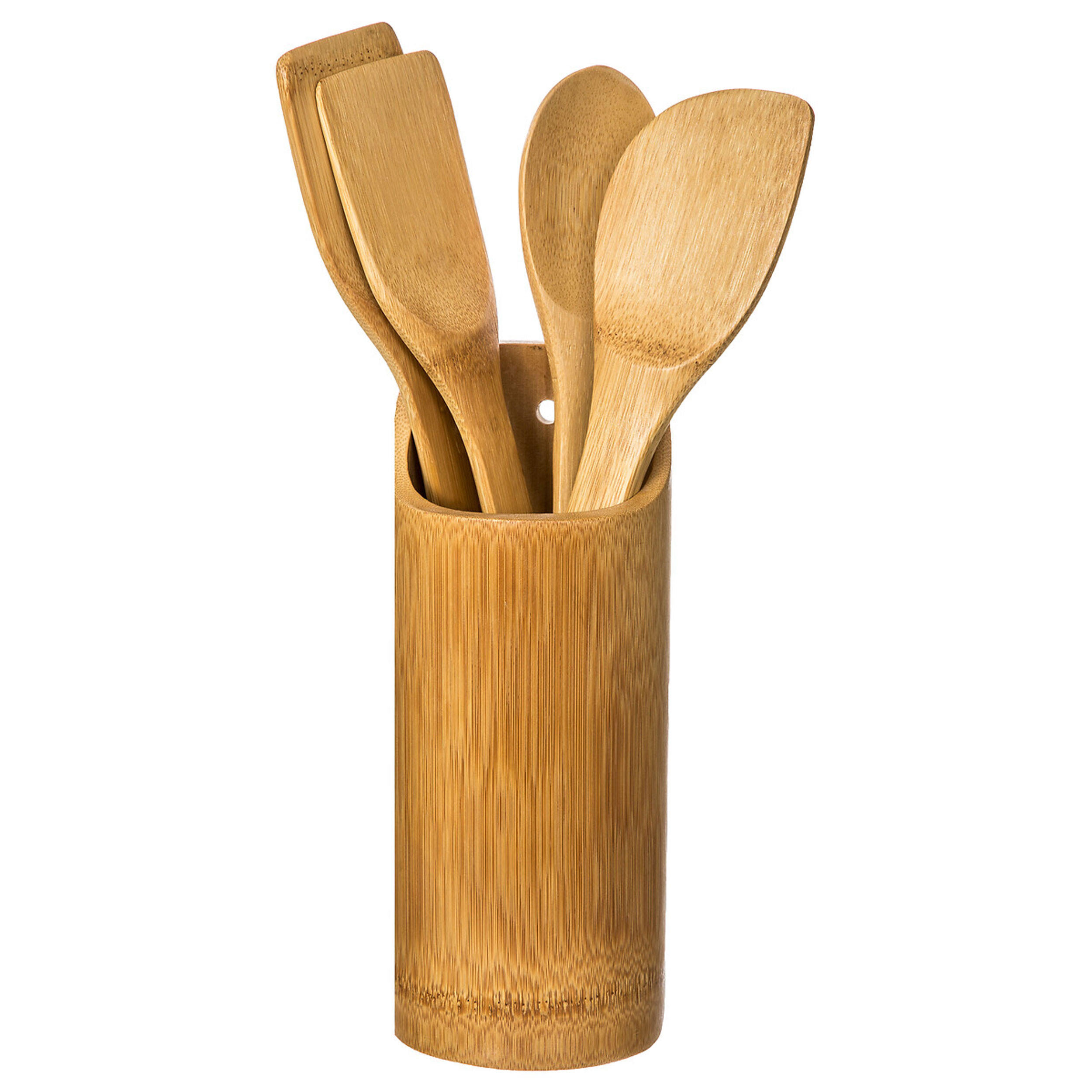 KÜCHENUTENSILIEN Set 4-tlg., Bambus, Braun - Braun, Holz (8.5/32/8.5cm) - 5five Simply Smart