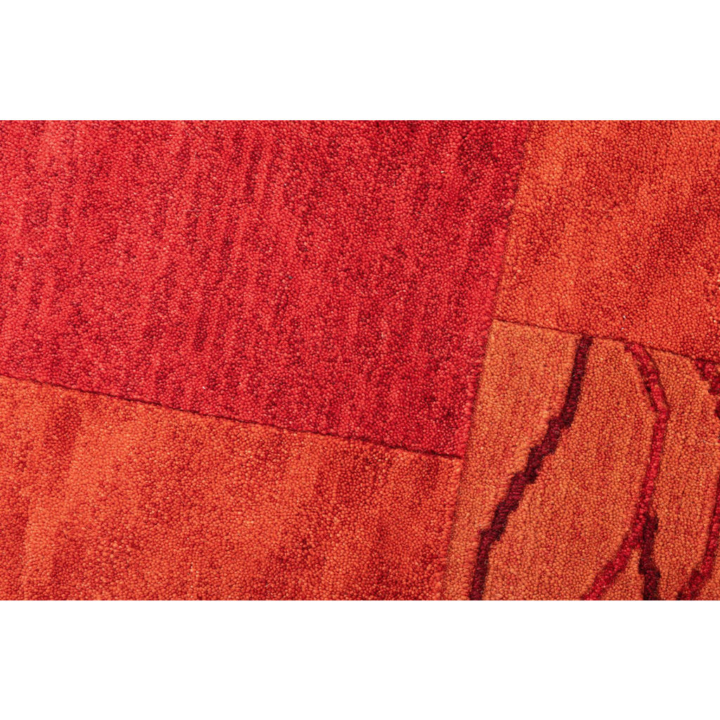 Thumbnail - Theko Handtuftteppich, Rot, Textil, Patchwork, Rechteckig, 60x90 cm, GoodWeave, antistatisch, Teppiche & Böden, Teppiche...