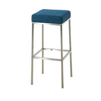 BARHOCKER Montreal 37x37x85 cm blau - Blau, Textil (37/85/37cm) - furnicato