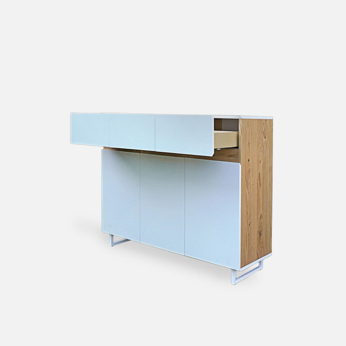 KOMMODE aus Massivholz für das Wohnzimmer DORIS - Eichefarben, Holz (120/105/40cm) - Rawood Furniture