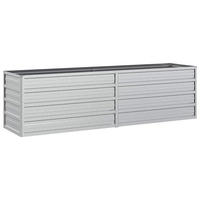 HOCHBEET 160/40/45 cm, aus Verzinkter Stahl, Silber - Silberfarben, Metall (40/45/160cm) - vidaXL