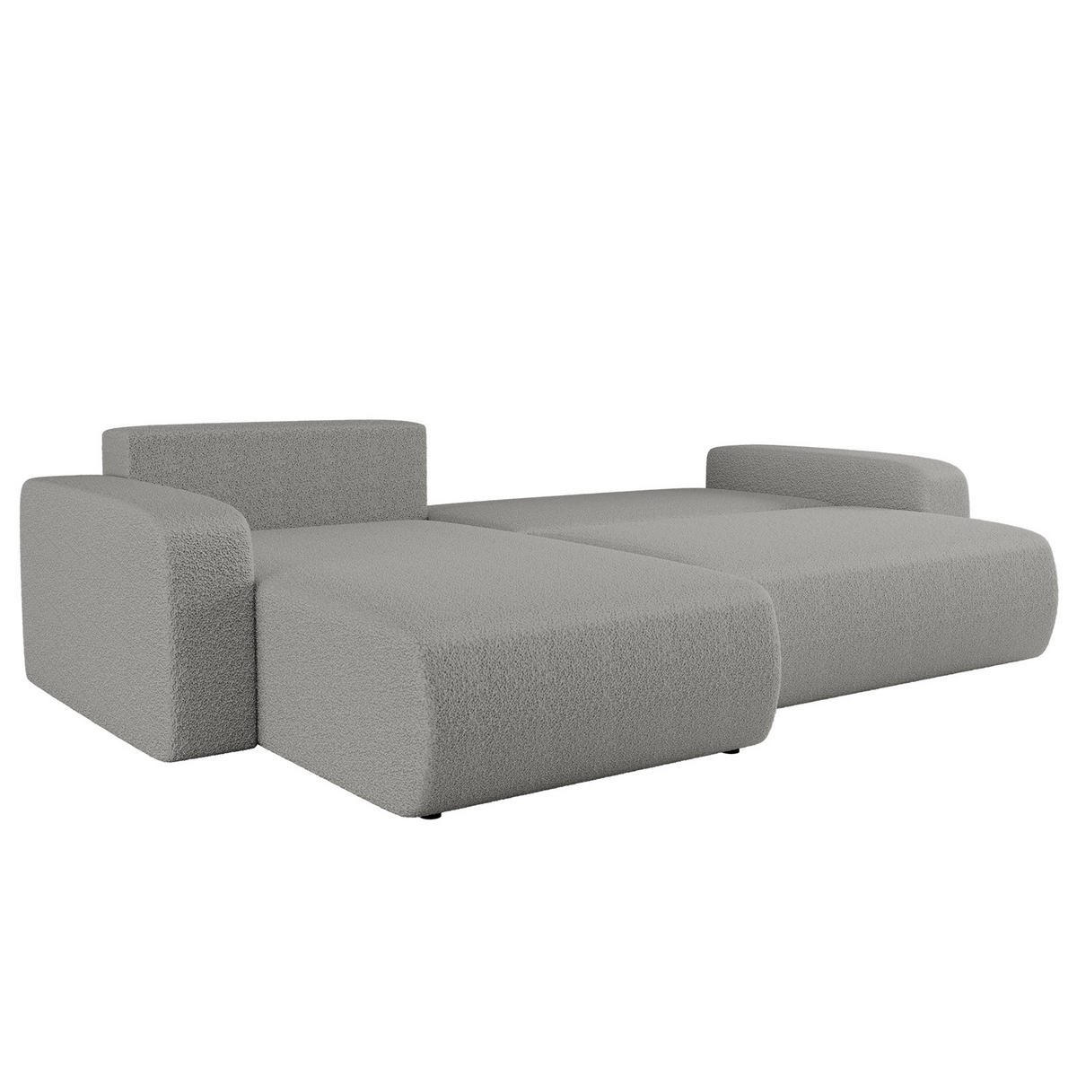 SCHLAFSOFA MILANO XL Und Bettkasten Stoff Quelle Grau Links - Grau, Holz (145/82/274cm) - Kaiser Möbel