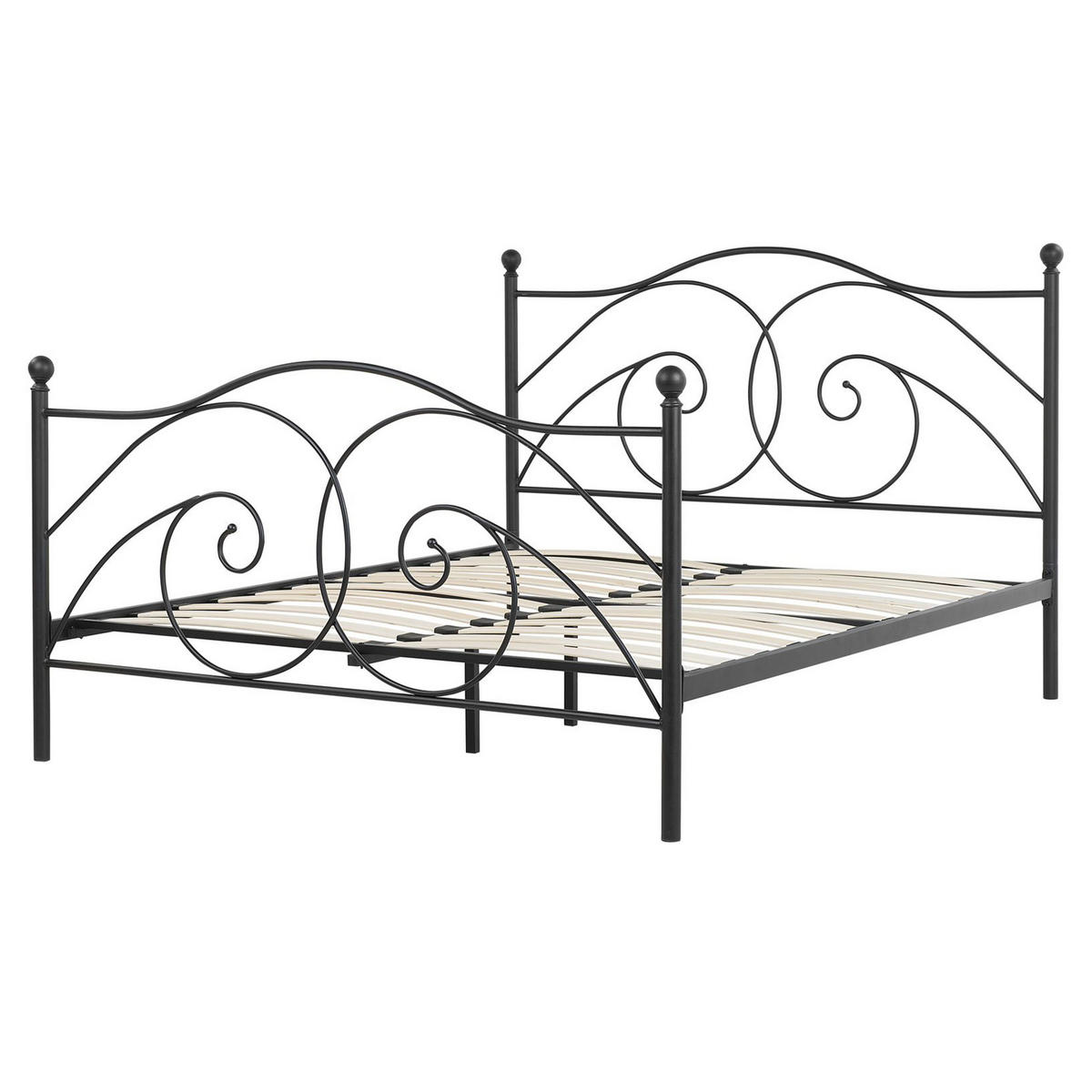 METALLBETT 160/200cm Schwarz Dinard - Schwarz, Metall (160/200cm) - Beliani