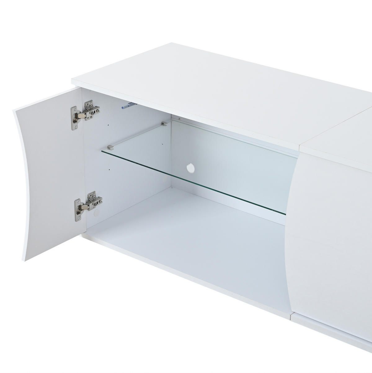 TV-LOWBOARD 180/40/45 cm weiß aus Spanplatte mit LED - Weiß, Holzwerkstoff (40/45/180cm) - OKWISH