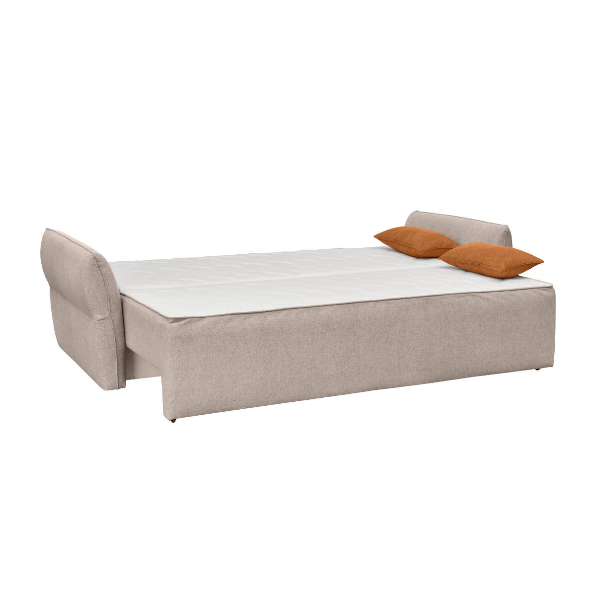 SCHLAFSOFA 3-sitzer aus stoff - lagos 238/96/90 cm - Beige, Textil (96/90/238cm) - Calicosy