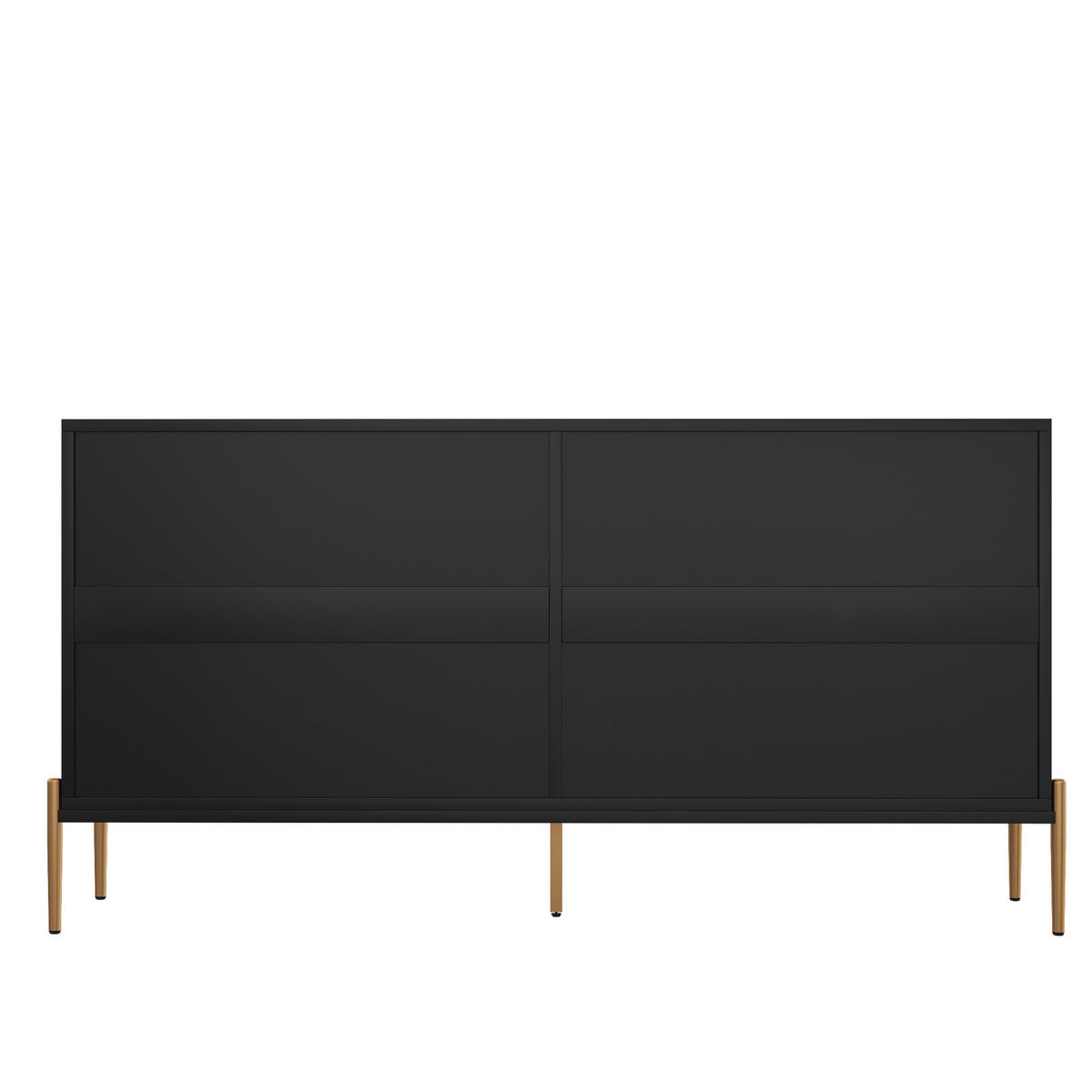 SIDEBOARD DE-37612 162/40/80 cm mit geometrischem Muster Schwarz - Schwarz, Holzwerkstoff (162/80/40cm) - ComfortXL