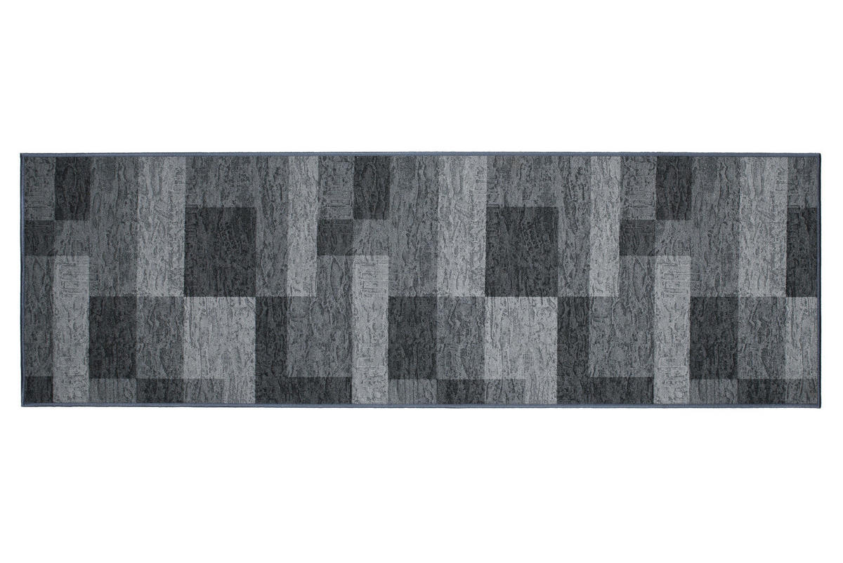 TEPPICHLÄUFER Anti-Rutsch Graphitfarben rutschfest Gummiunterlage 100/900 cm - Graphitfarben, Textil (100/900cm) - Tapiso