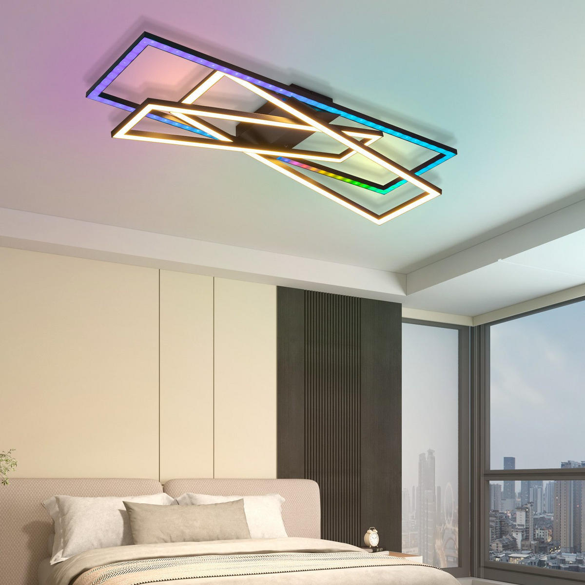 LED-DECKENLEUCHTE Maggio 23.5/75/13.5cm - Schwarz, Metall (75/23.5/13.5cm) - Nettlife