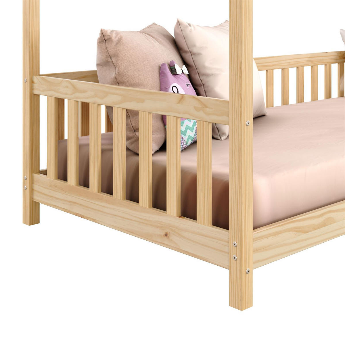 HAUSBETT NINA 90X200 CM - Naturfarben, Holz (96/135/206cm) - IDIMEX