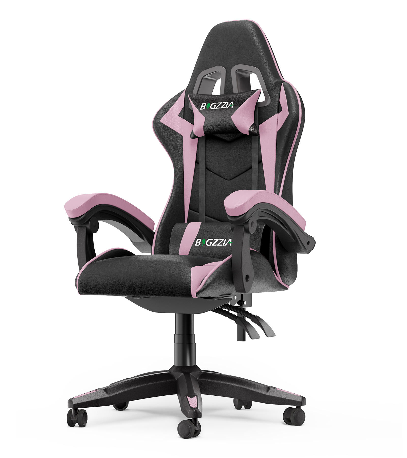 GAMINGSTUHL Schwarz-Pink ergonomisch - Pink, Leder (29/59/79cm) - Rattrix