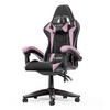 GAMINGSTUHL Schwarz-Pink ergonomisch - Pink, Leder (29/59/79cm) - Rattrix