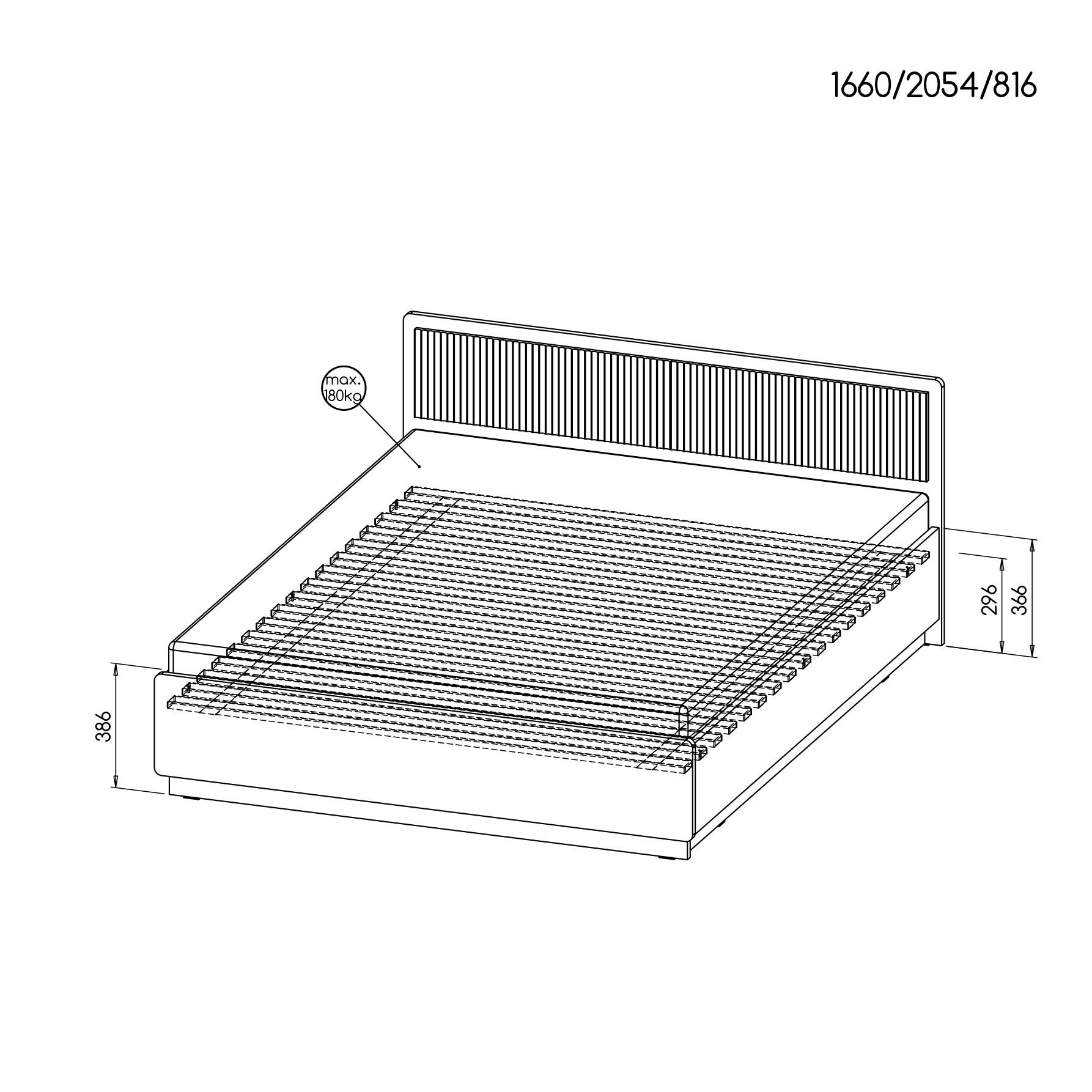 Thumbnail - Beautysofa Bett, Schwarz, Dunkelbraun, Holzwerkstoff, 160x200 cm, Schlafzimmer, Betten
