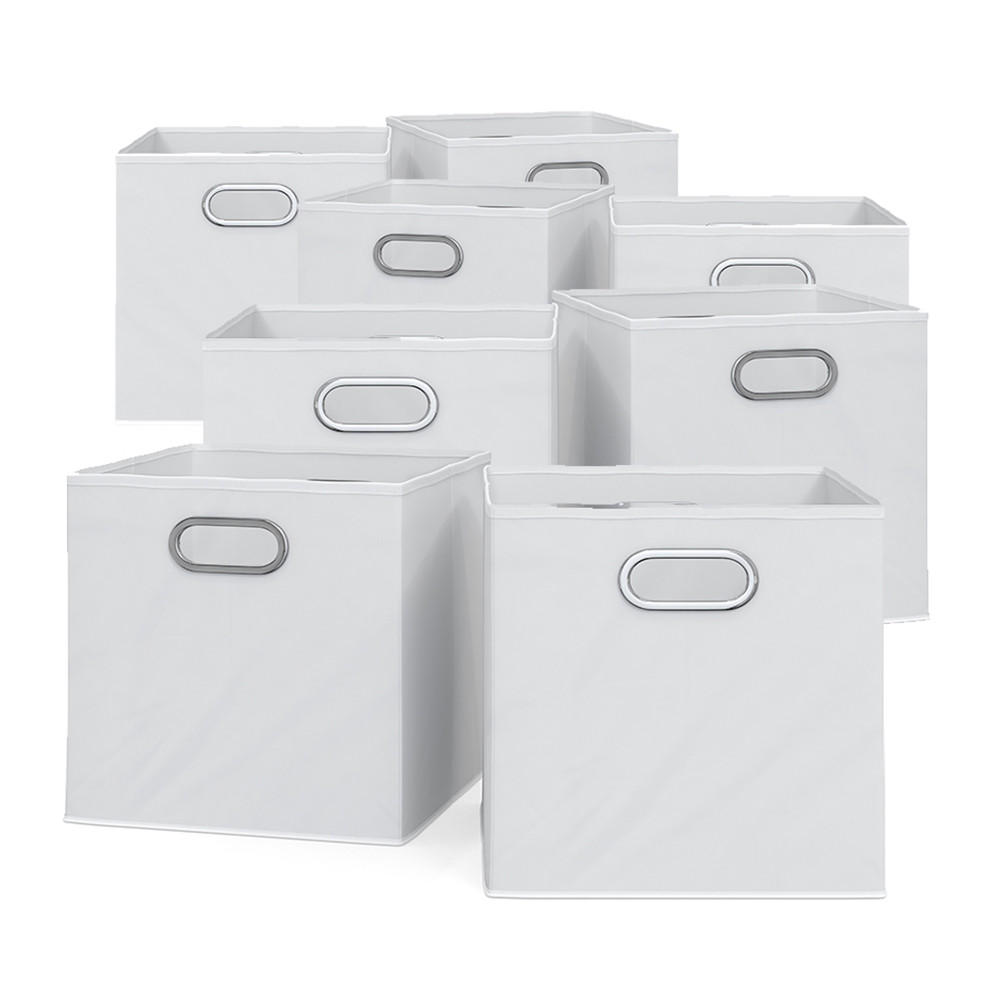 FALTBOX Weiß 30 x 30 cm 8er Set - Weiß, Wellpappe (30/30cm) - Vicco