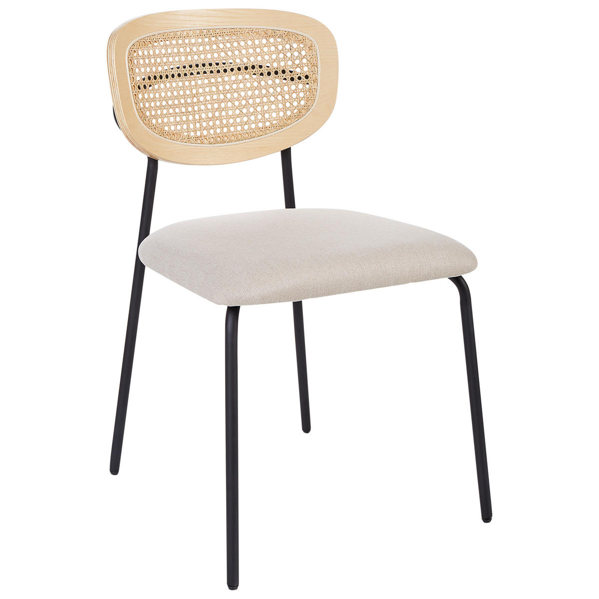 ESSZIMMERSTUHL 2er-Set Metall Hellbeige Mayetta - Beige, Metall (50/81/51cm) - Beliani