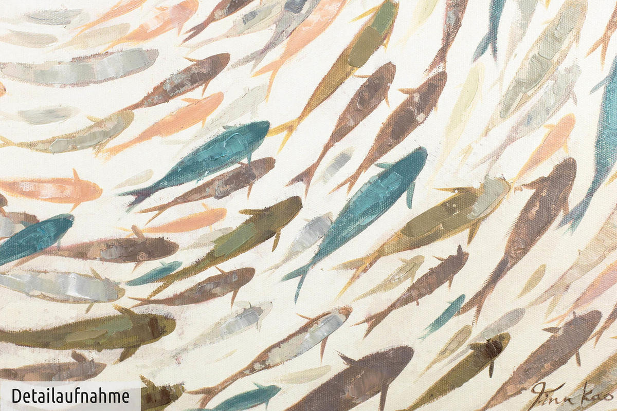 ÖLGEMÄLDE 80/80 cm - Multicolor, Holz/Textil (1.48/80cm) - KUNSTLOFT