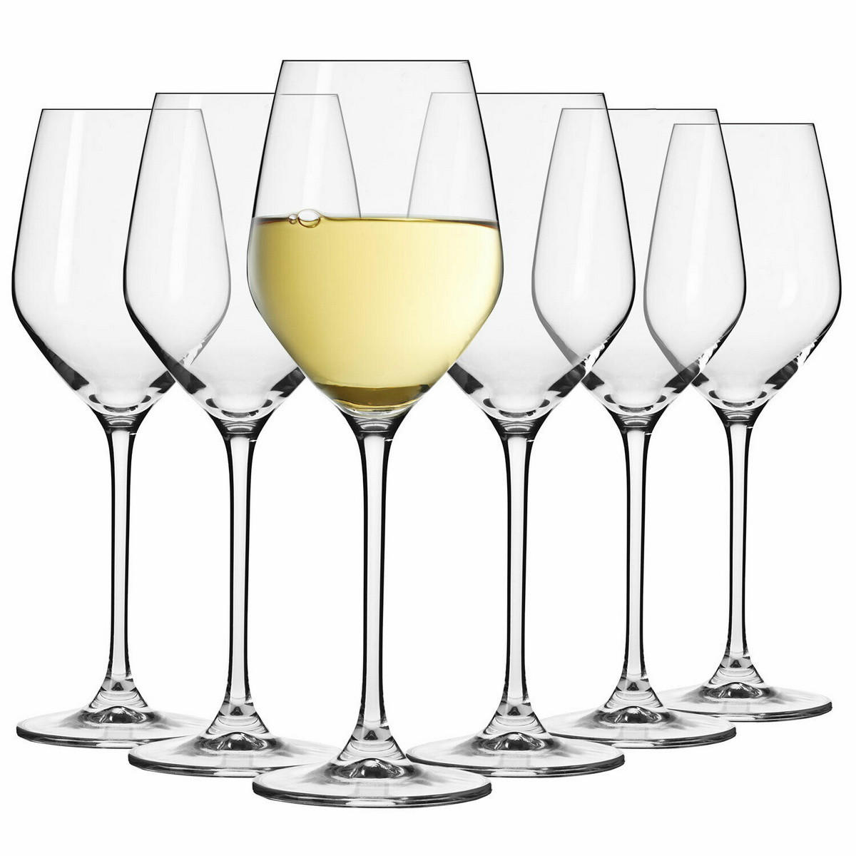 WEISSWEINGLÄSER 6er-Set 340 ML - Transparent, Glas (0.34L) - Krosno Glass