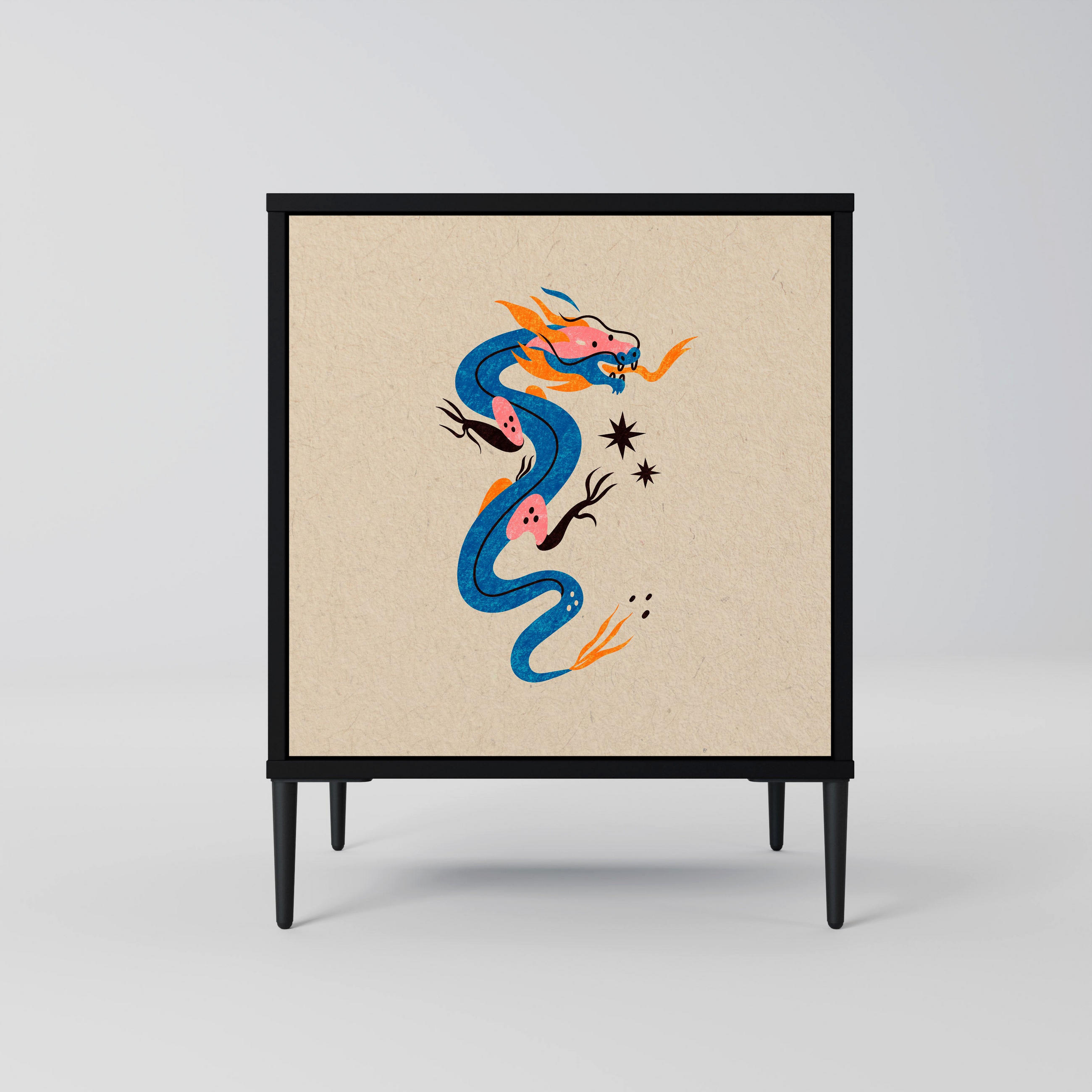 SpaceRebels Sideboard Schwarz 57.5x72.5x42 cm