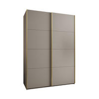SCHWEBETÜRENSCHRANK 245,5/170/64 2-türig - Kaschmir/Goldfarben, Holz/Metall (170/245/64cm) - Abiks Möbel