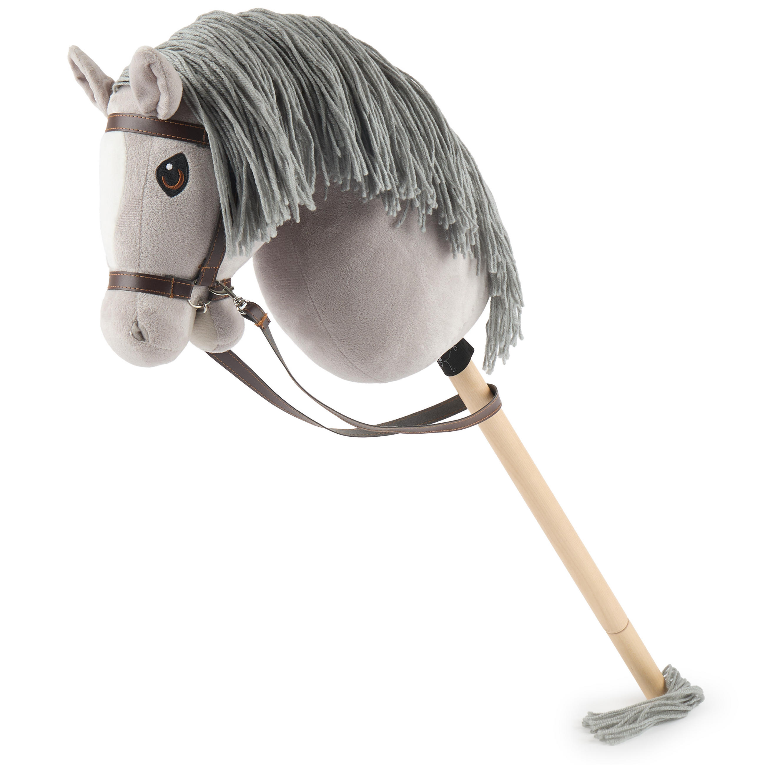 HOBBY-HORSE Steckenpferd Grau Größe M mi - Grau, Textil (35/79cm) - Bieco Spielwaren