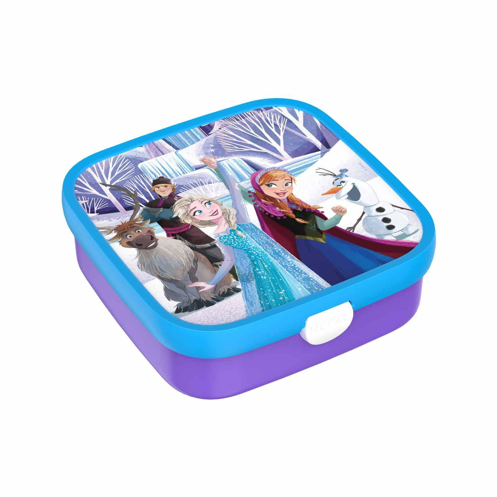 BROTDOSE XL Campus (2026) Frozen Friends 18,4 x 18,2 x 6,5 cm - Blau/Lila, Kunststoff (18.2/6.5/18.4cm) - Mepal