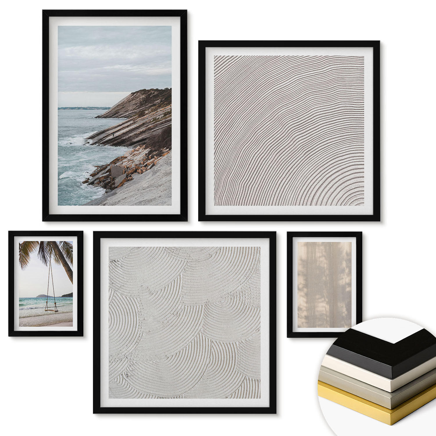 ArtPrintCave Wandbilder Schwarz 40x60 cm