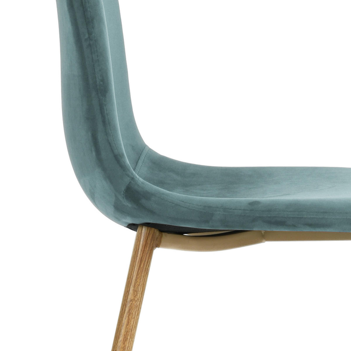 STUHL-SET 4 Stück in Eisen Webstoff - Eichefarben/Hellblau, Holzwerkstoff/Textil (54/86/44cm) - Urban Meuble