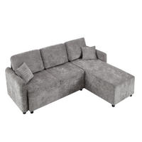 ECKSOFA DE-35392 mit langer Liegefläche Grau - Grau, Textil (144/187.5cm) - ComfortXL