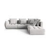 ECKSOFA modular rechts Bloom aus strukturiertem Stoff silber 4 Sitzplätze - Silberfarben, Textil (310/316cm) - Micadoni