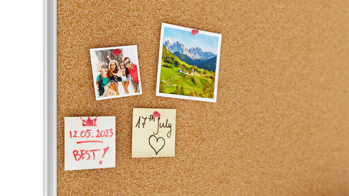 PINNWAND mit Alurahmen 100x80cm - Braun, Holz (100/80/1.6cm) - ALLboards