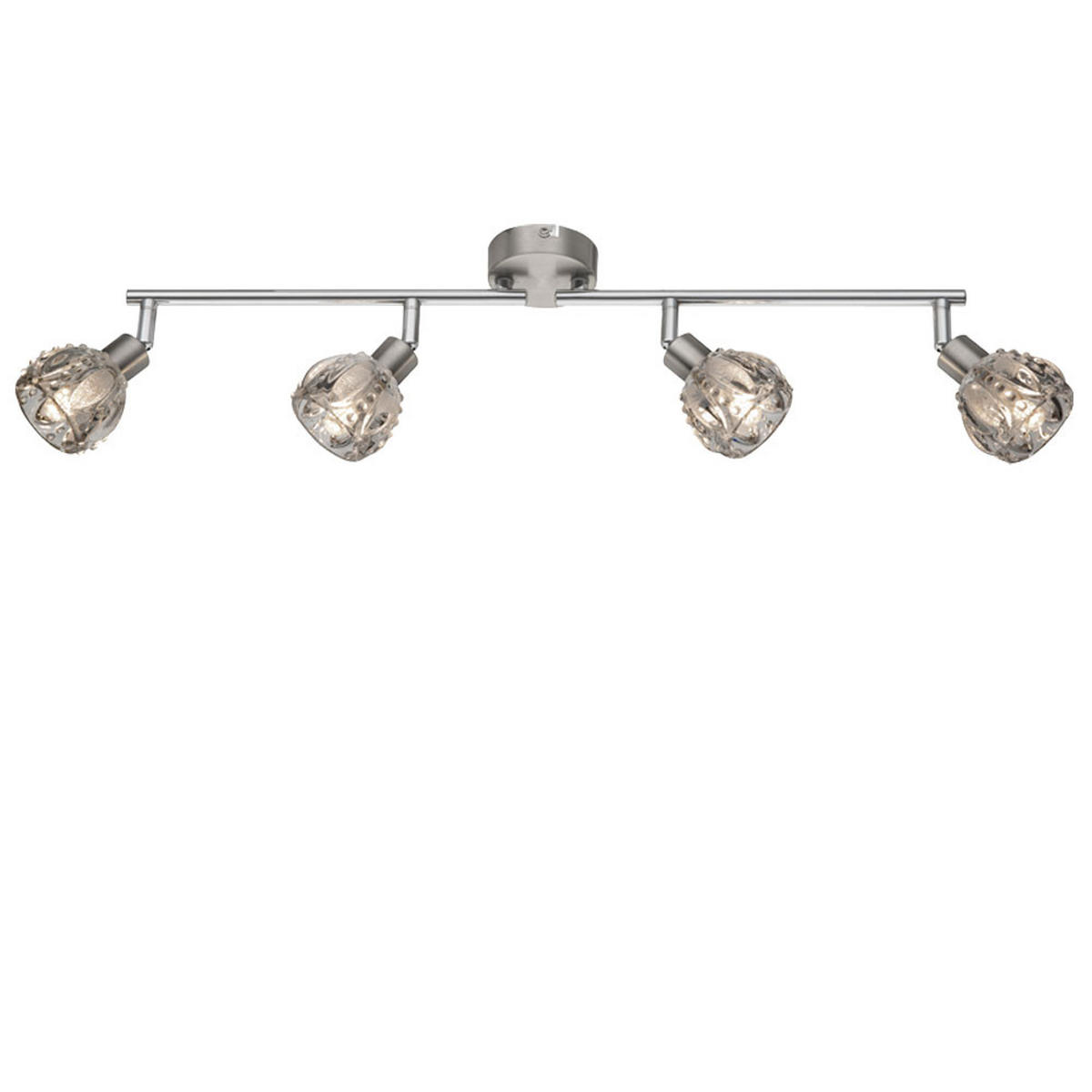 LED DECKENLEUCHTE ALOHA Silber matt - Silberfarben, Glas (60/8/13.5cm) - Globo Lighting