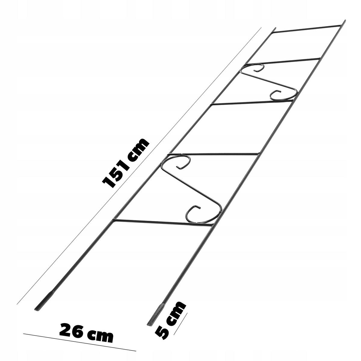 BLUMENGITTER, 26 x 151 cm, Schwarz - Schwarz, Metall (26/151cm) - KADAX