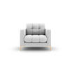 SESSEL Mamaia aus strukturiertem Stoff hellgrau - Hellgrau, Textil (92/75/87cm) - Micadoni
