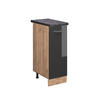 APOTHEKERSCHRANK R-Line Anthrazit Hochglanz 30 cm, AP Anthrazit - Anthrazit/Eiche Wotan, Holzwerkstoff (30/81.6/60cm) - Vicco