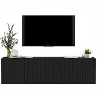 TV-SCHRANK Elpis Schwarz Matt Glamour 150 cm - Schwarz, Holzwerkstoff (150/37.5/36.5cm) - Meble Lindner