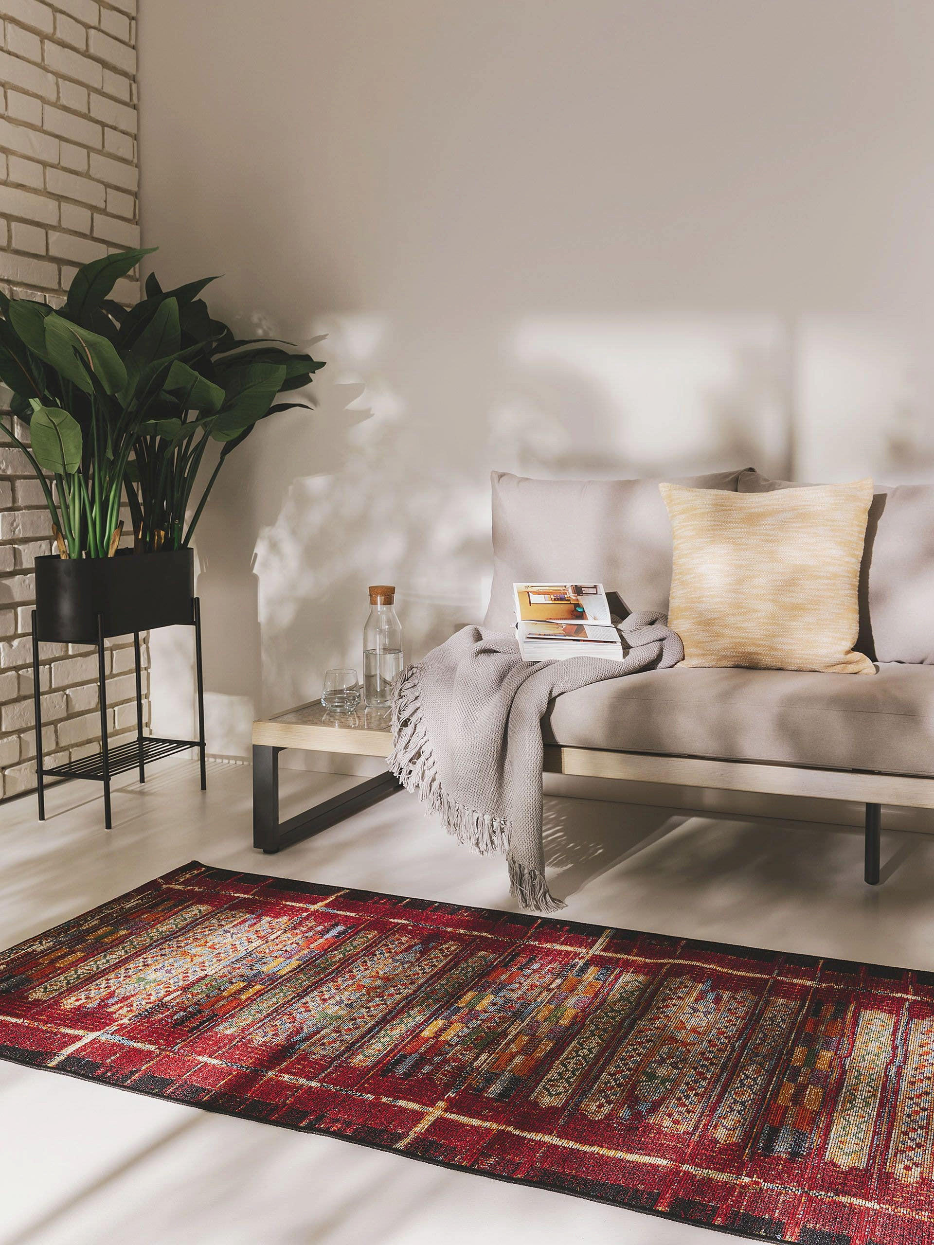 OUTDOORTEPPICH Artis Multicolor/Rot 80x250 cm - Multicolor, Textil (80/250cm) - benuta Nest