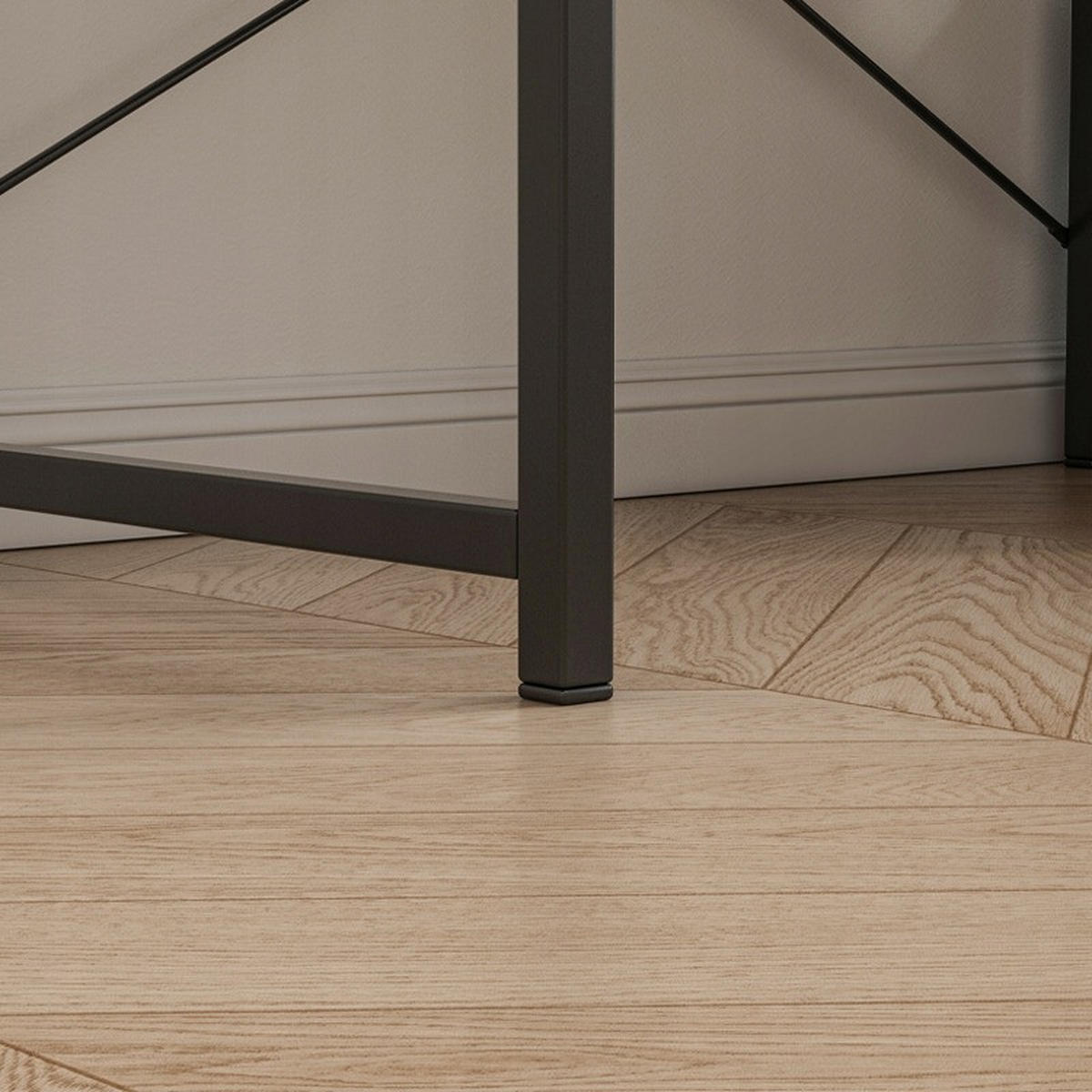 SCHREIBTISCH, schwarz 119.5x48x120cm - Schwarz, Holzwerkstoff (48/119.5/120cm)